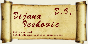 Dijana Vesković vizit kartica